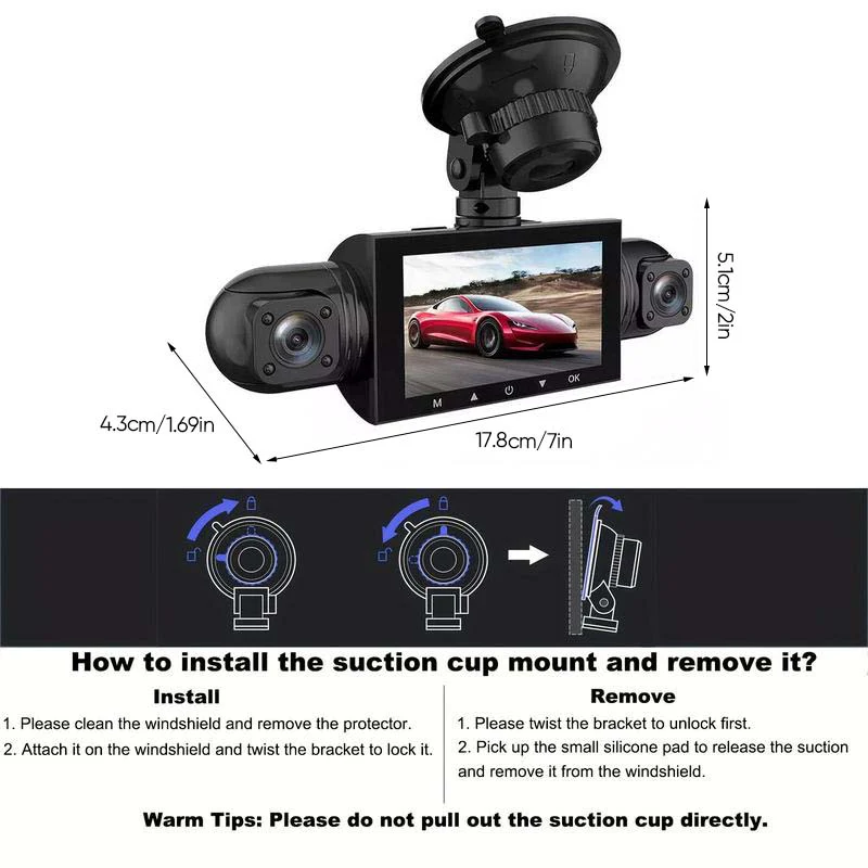 Sakerplus 4 Channel FHD Dash Cam - Image 8