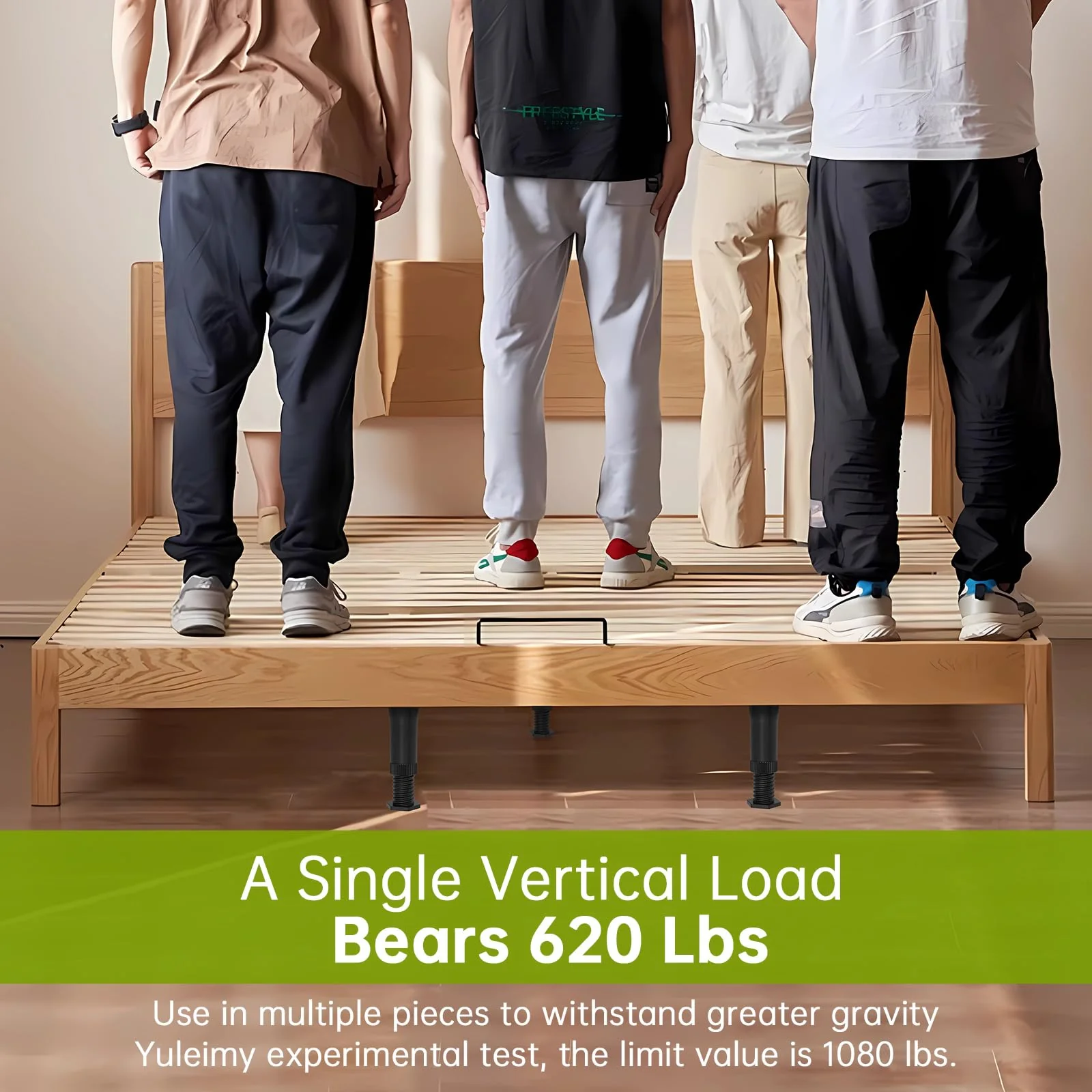 Sakerplus 6 Pcs Adjustable Height Bed Support Legs - Image 8