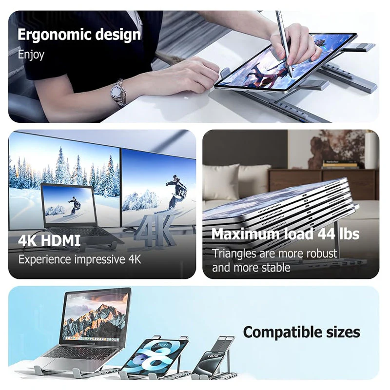 Sakerplus 8-in-1 USB-C Laptop Docking Station - Image 7