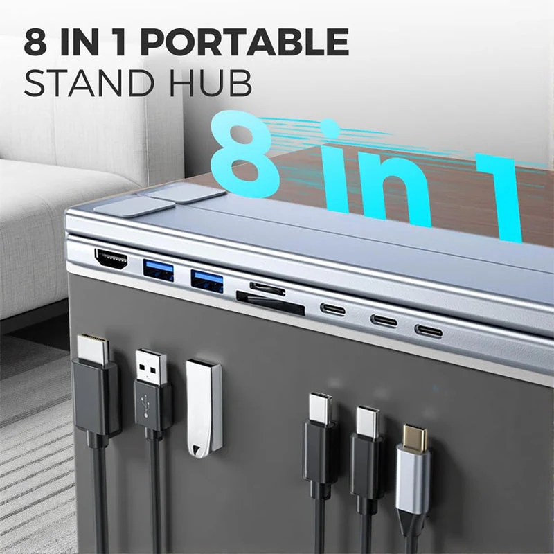 Sakerplus 8-in-1 USB-C Laptop Docking Station - Image 8