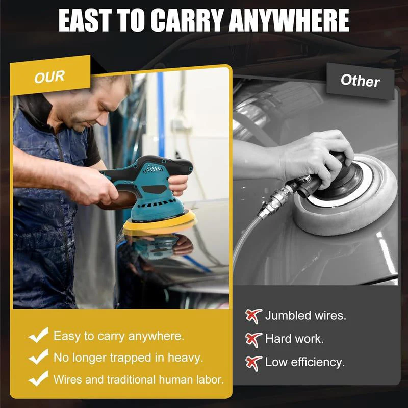 Sakerplus 8-Speed Cordless Car Polishing Machine - Image 2