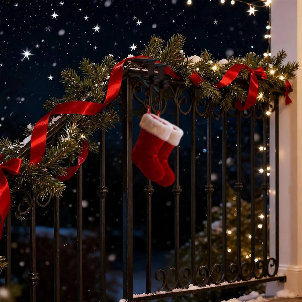 Sakerplus Adjustable Fireplace Garland And Stocking Hanger - Image 10