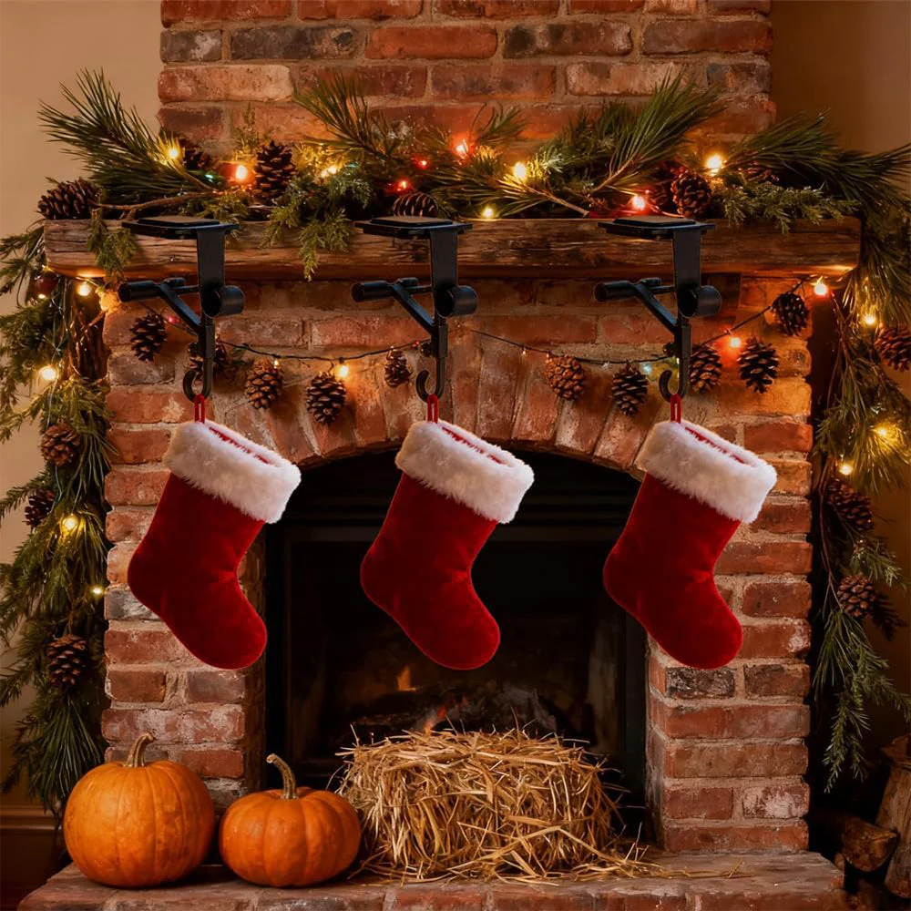 Sakerplus Adjustable Fireplace Garland And Stocking Hanger - Image 13