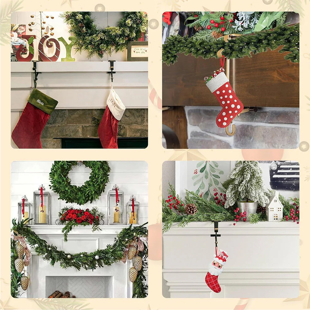 Sakerplus Adjustable Fireplace Garland And Stocking Hanger - Image 14