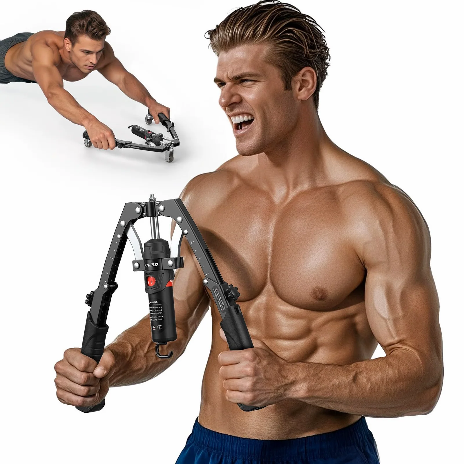 Sakerplus Adjustable Hydraulic Arm Strength Trainer (with LED counter) - Image 27