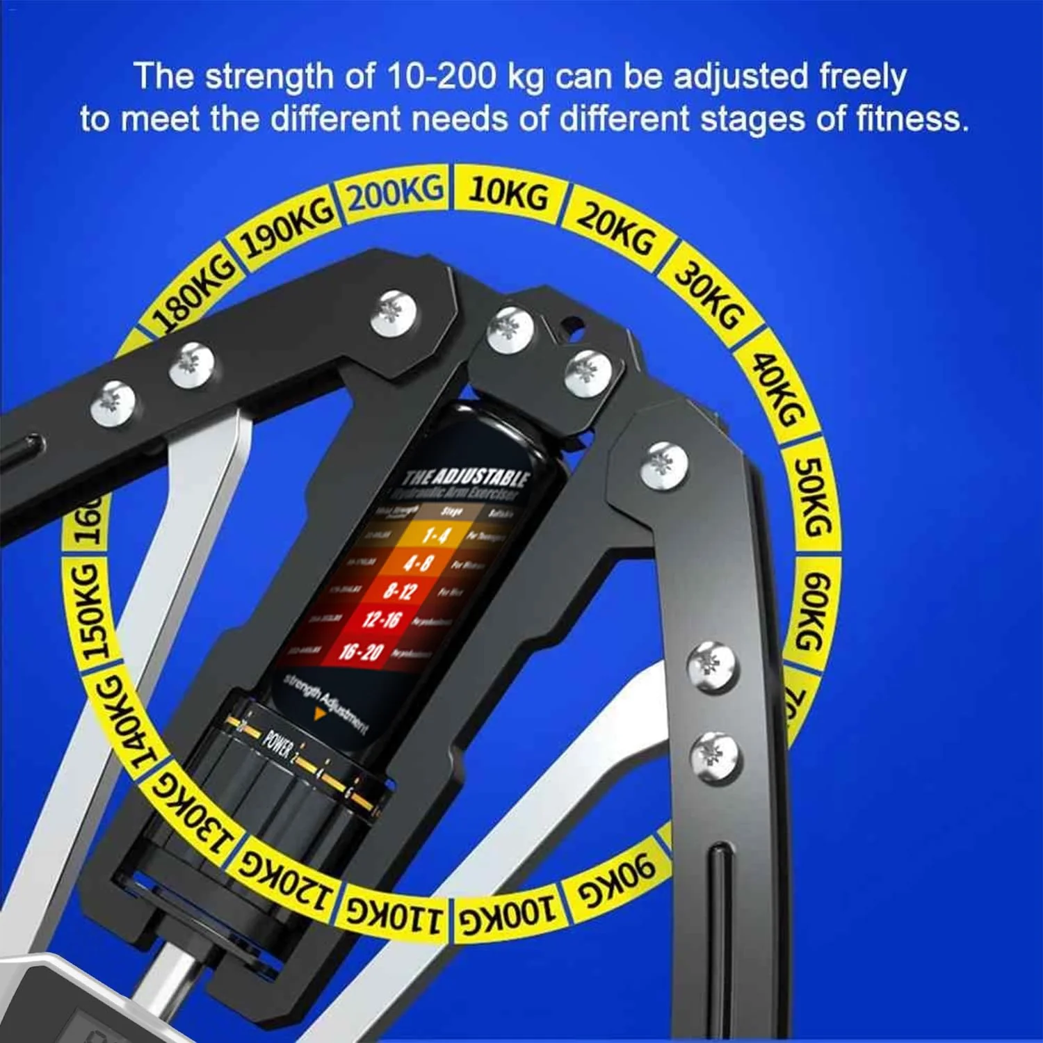 Sakerplus Adjustable Hydraulic Arm Strength Trainer (with LED counter) - Image 5