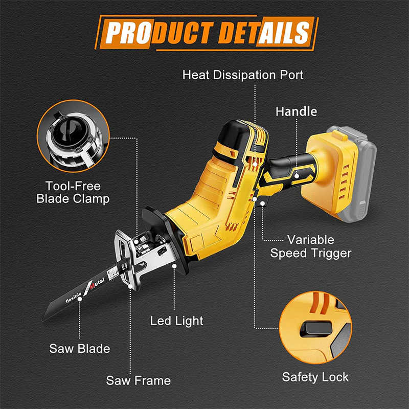 Sakerplus Battery-compatible wireless reciprocating saw - Image 8