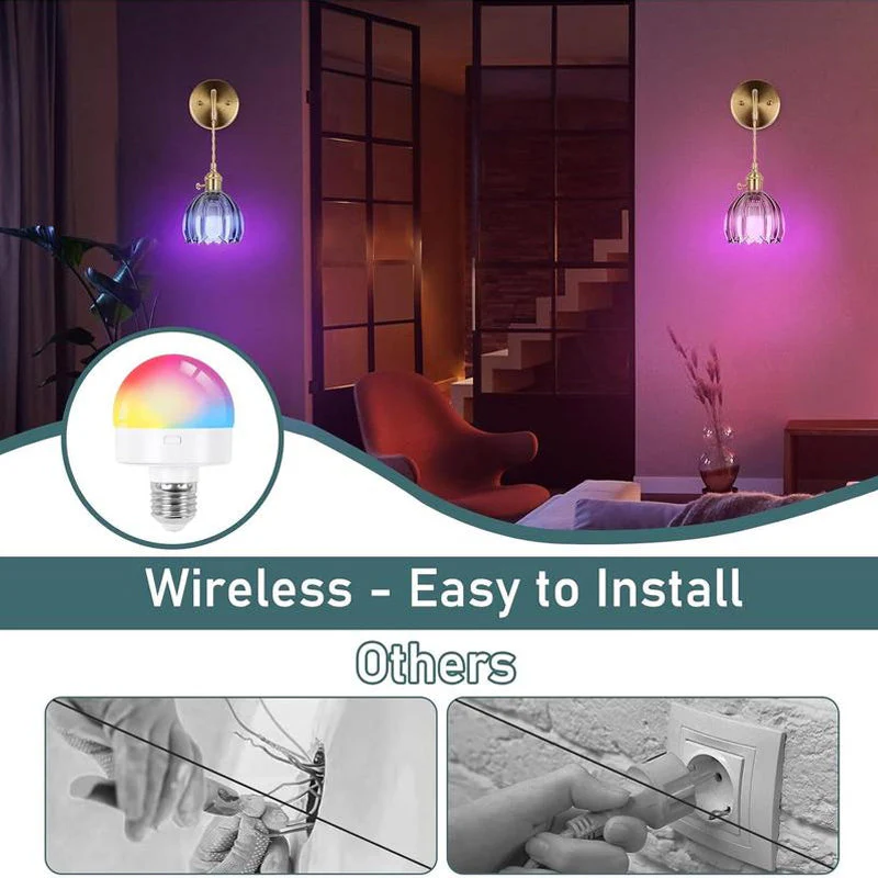 Sakerplus Battery-Powered RGB Wall Sconce Set - Image 8