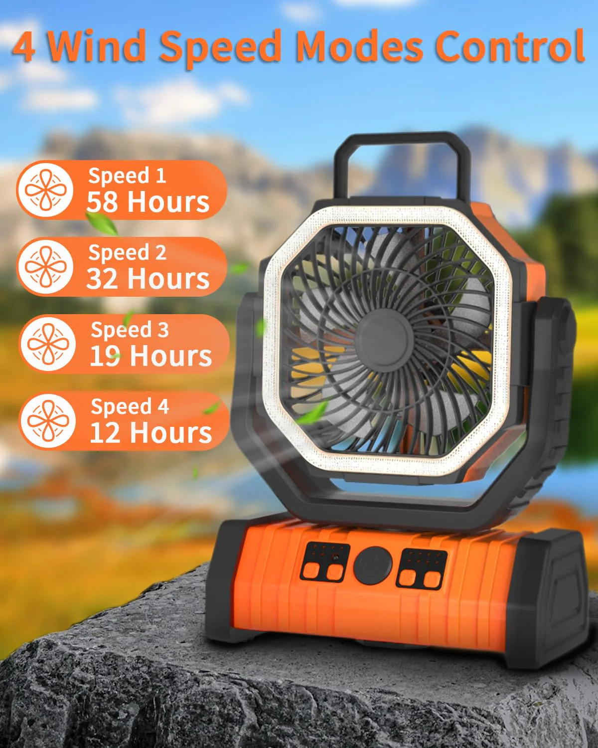 Sakerplus Camping Battery Powered Fan - Image 3