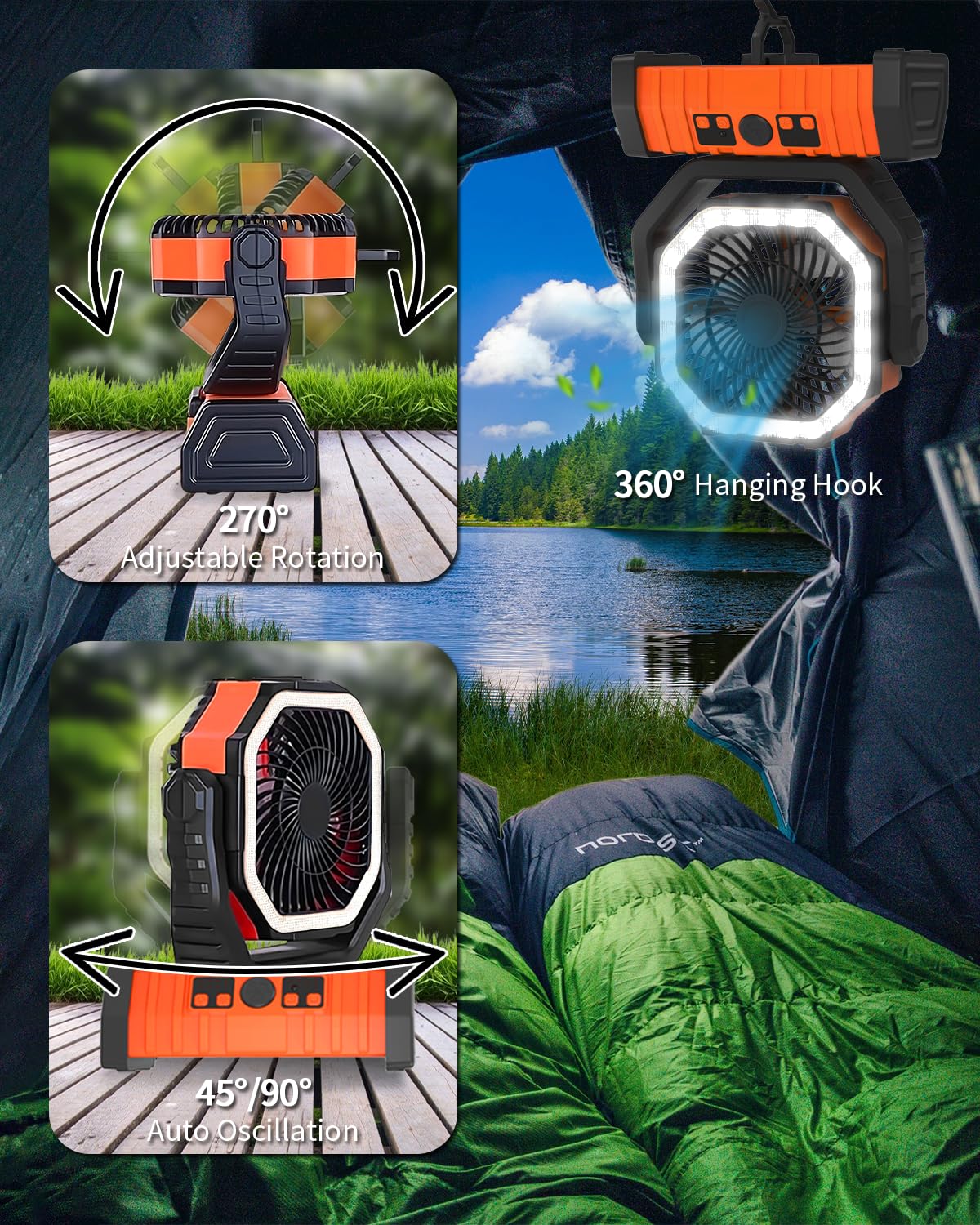 Sakerplus Camping Battery Powered Fan - Image 6