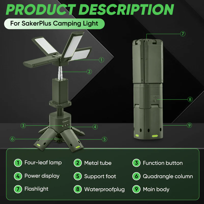 SakerPlus Retractable Windproof Camping Lantern - Image 3