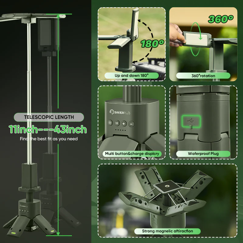SakerPlus Retractable Windproof Camping Lantern - Image 4