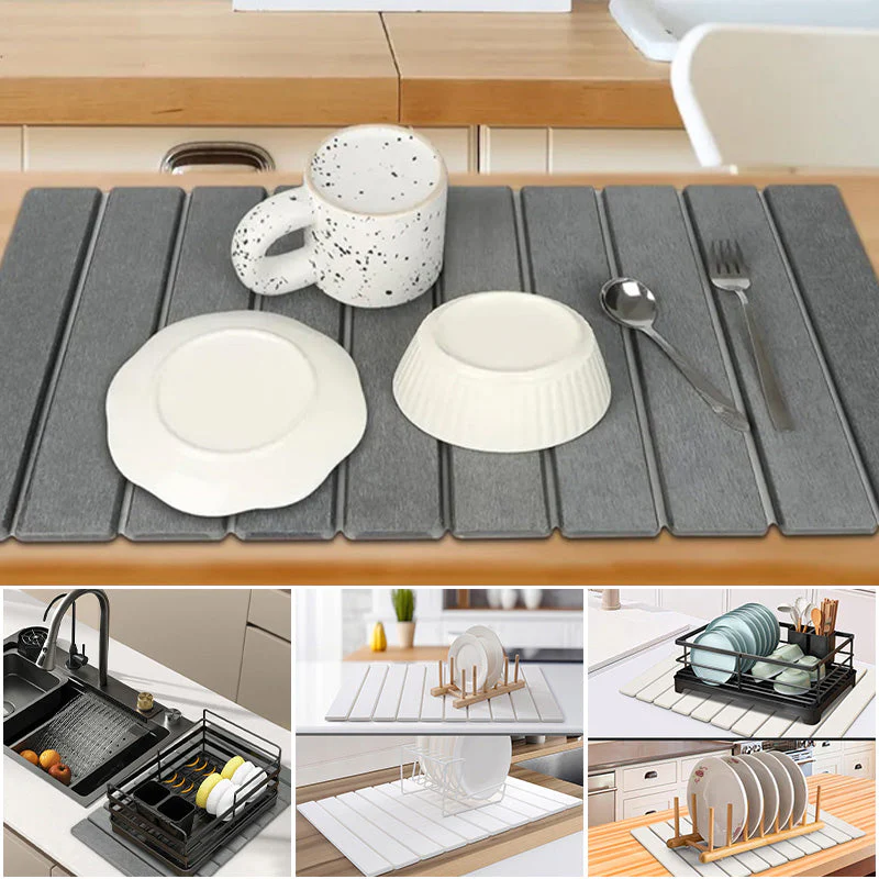 Sakerplus Collapsible Diatomaceous Dish Drying Mat - Image 20