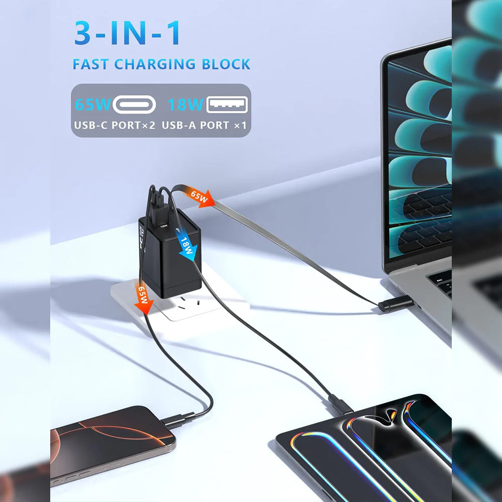 Sakerplus Compact Dual Retractable USB Charger - Image 2