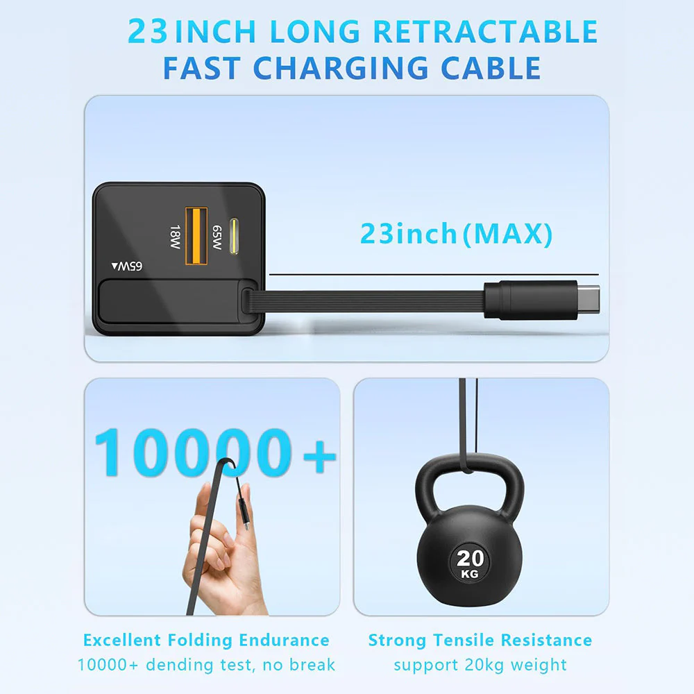 Sakerplus Compact Dual Retractable USB Charger - Image 6