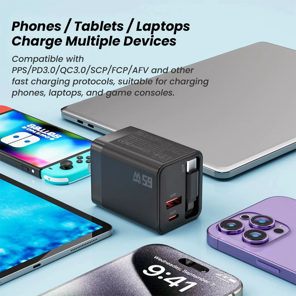 Sakerplus Compact Dual Retractable USB Charger - Image 7