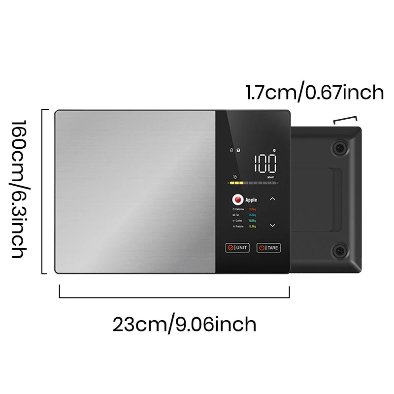 Sakerplus Digital Kitchen Scale with Nutrition Tracking - Image 10
