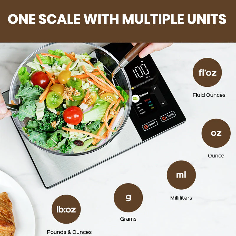 Sakerplus Digital Kitchen Scale with Nutrition Tracking - Image 6
