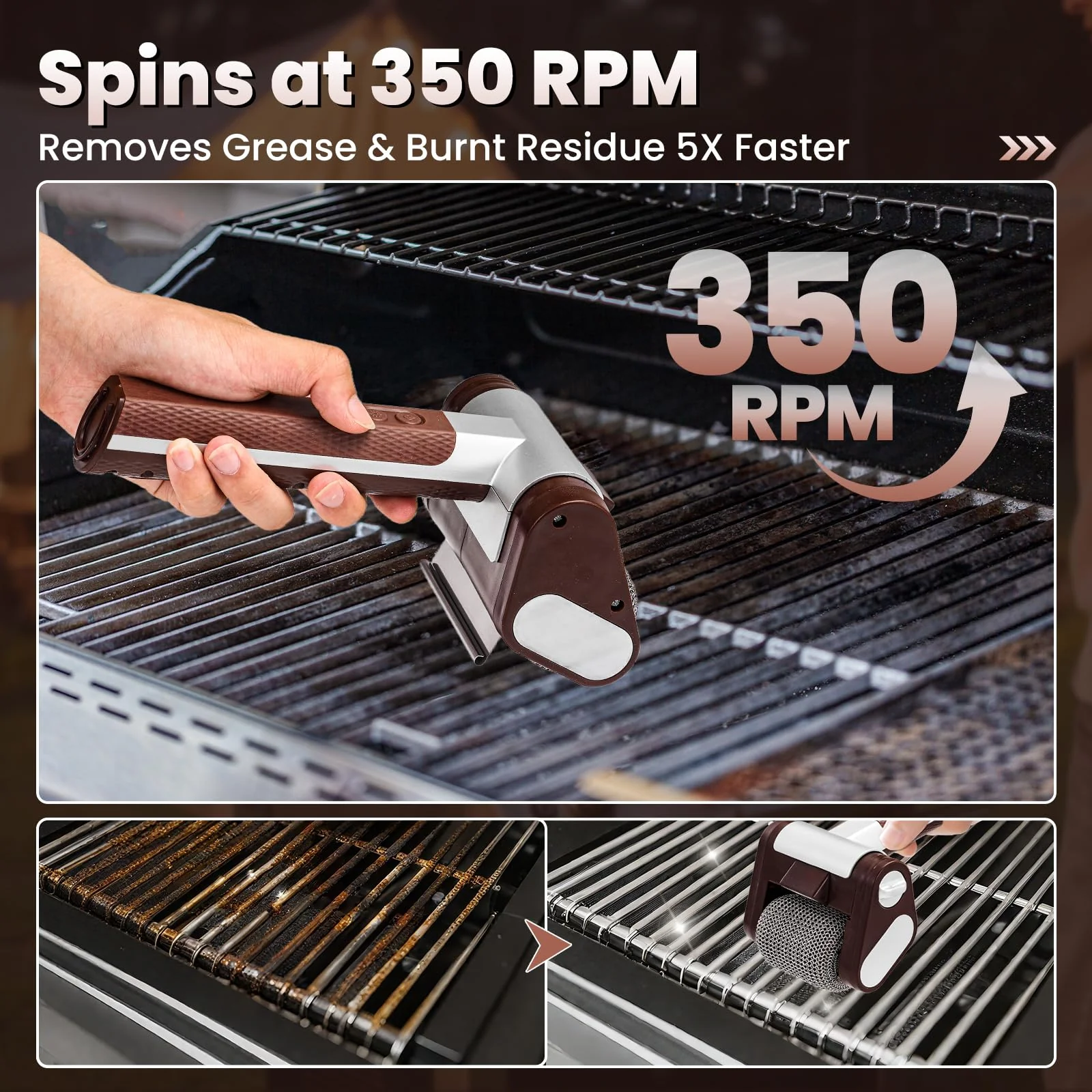 Sakerplus® Electric Grill Cleaner Bristle Free(Only 1 Roller) - Image 4
