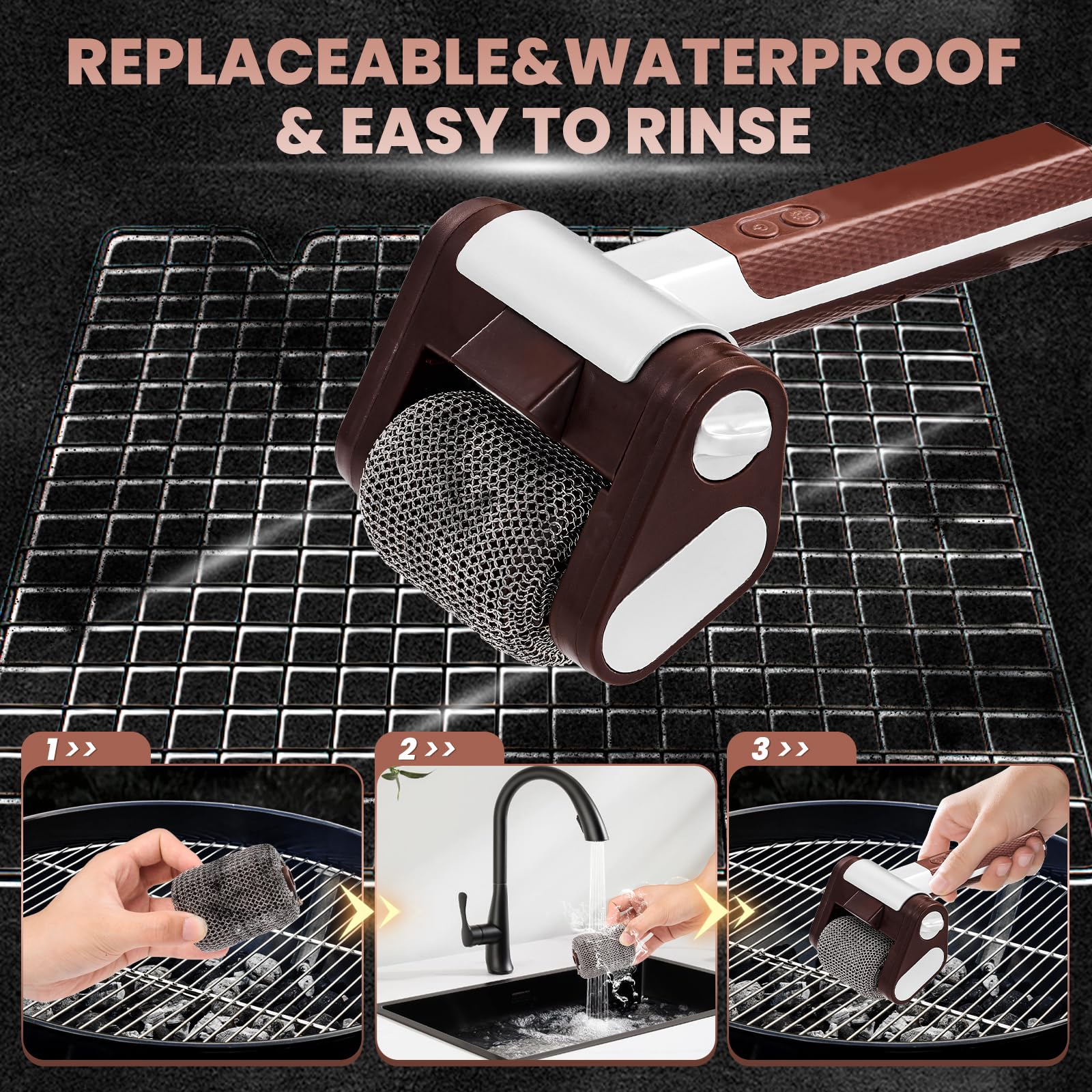 Sakerplus® Electric Grill Cleaner Bristle Free - Image 4
