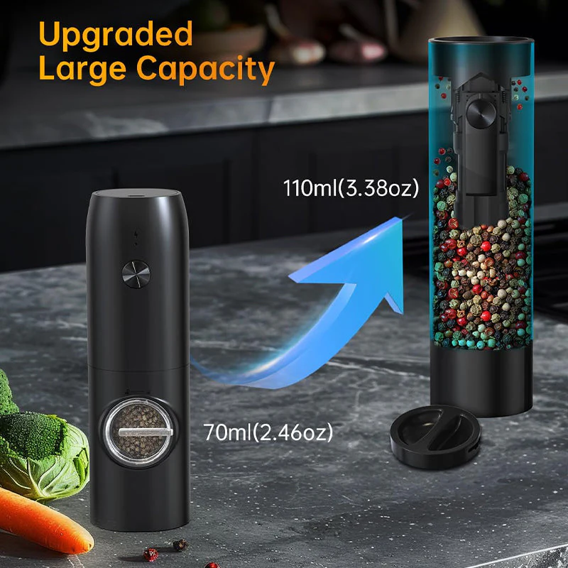 Sakerplus Electric Salt and Pepper Grinder Set with Charging Base - Image 15