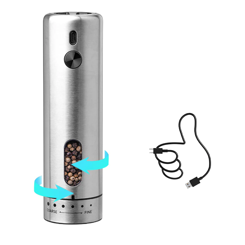 Sakerplus Electric Salt and Pepper Grinder Set with Charging Base - Image 3