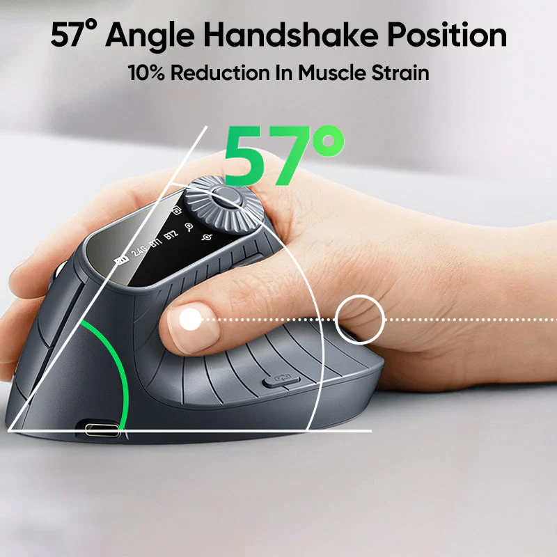 Sakerplus Ergonomic Triple-Connect Wireless Mouse - Image 6