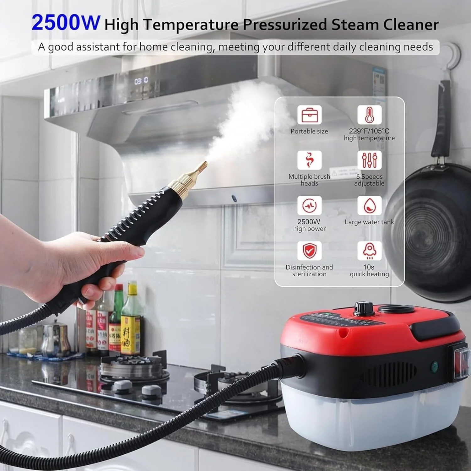 Sakerplus® Handheld Steam Cleaner - Image 2