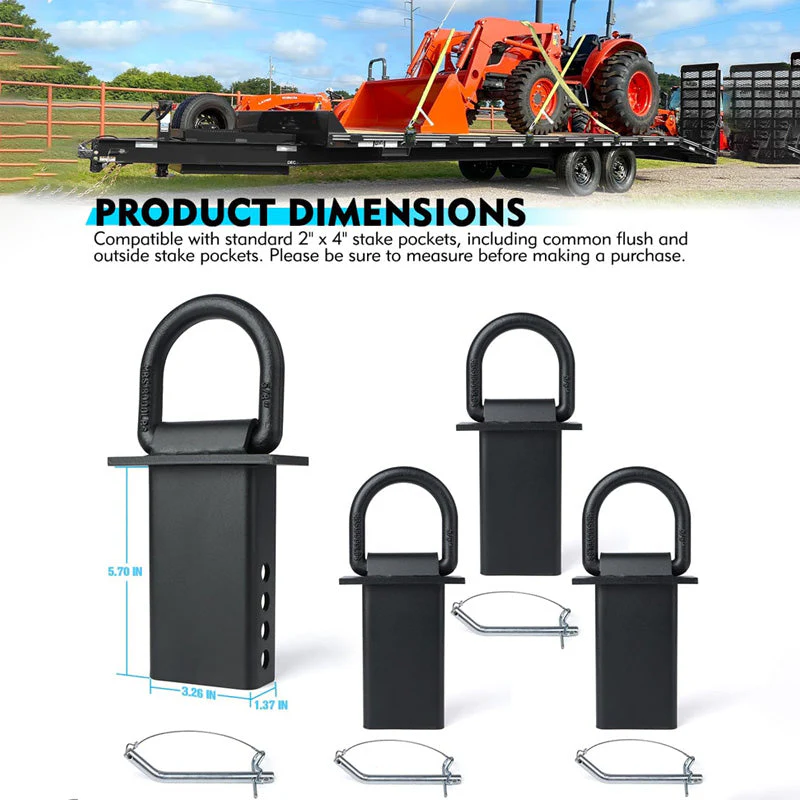 Sakerplus Heavy-Duty Stake Pocket D Rings - Image 7