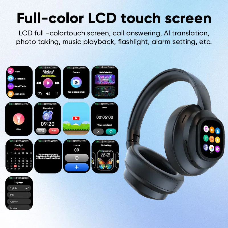Sakerplus Hybrid ANC Wireless Headphones with MP3 - Image 5