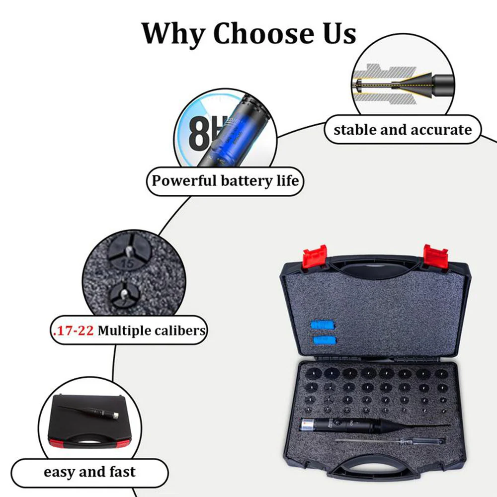 Sakerplus Laser Bore Sighter Kit for All Calibers - Image 5