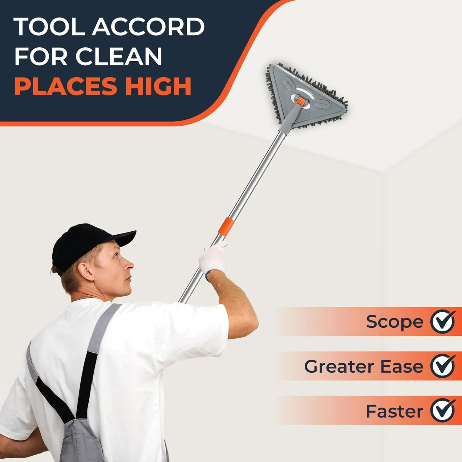 Sakerplus Long-handled wall cleaning mop - Image 6