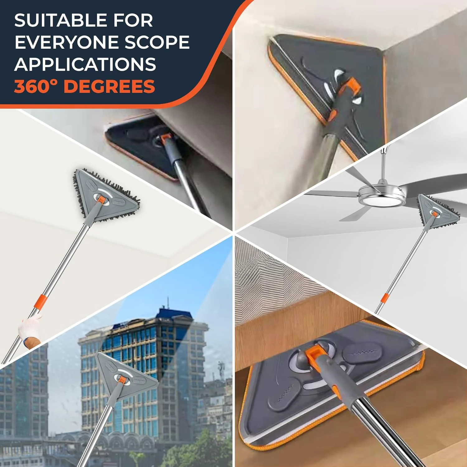 Sakerplus Long-handled wall cleaning mop - Image 8