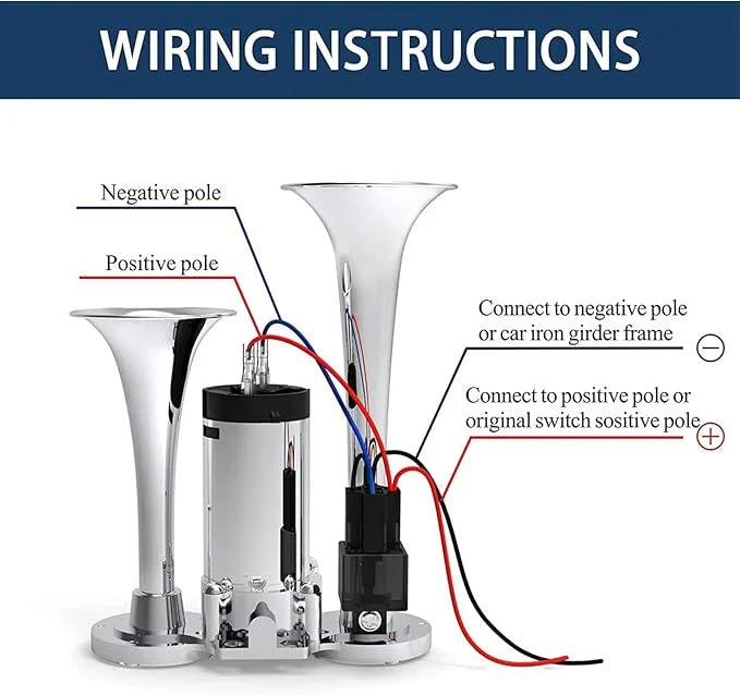 Sakerplus Loud Car Dual Trumpet Air Horn - Image 5