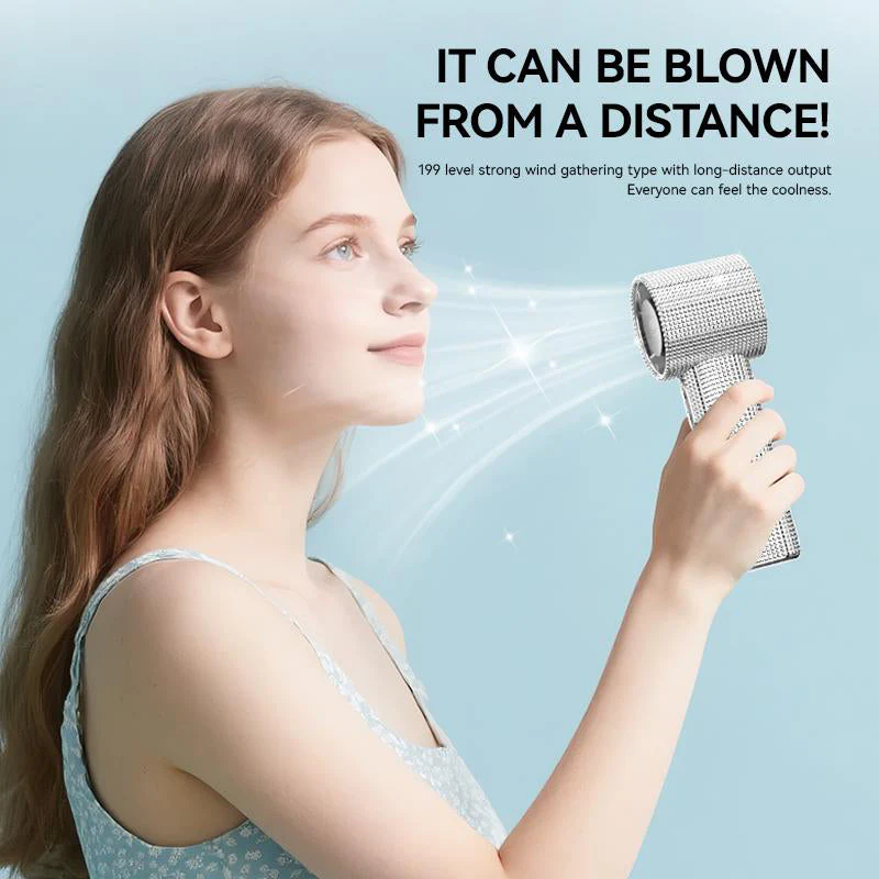 Sakerplus Luxury Rechargeable Handheld Turbo Fan - Image 10