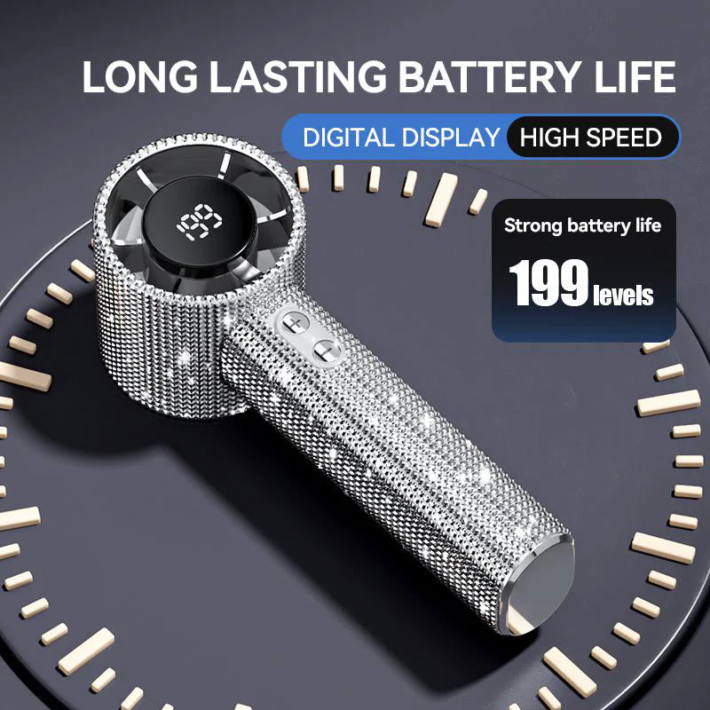 Sakerplus Luxury Rechargeable Handheld Turbo Fan - Image 5