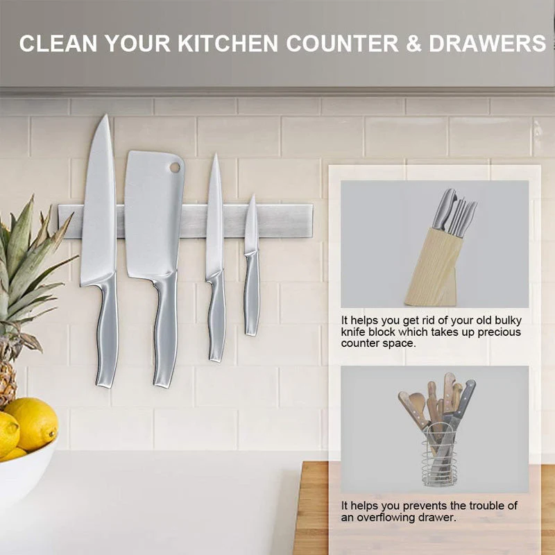 Sakerplus Magnetic Stainless Steel Knife Holder - Image 5