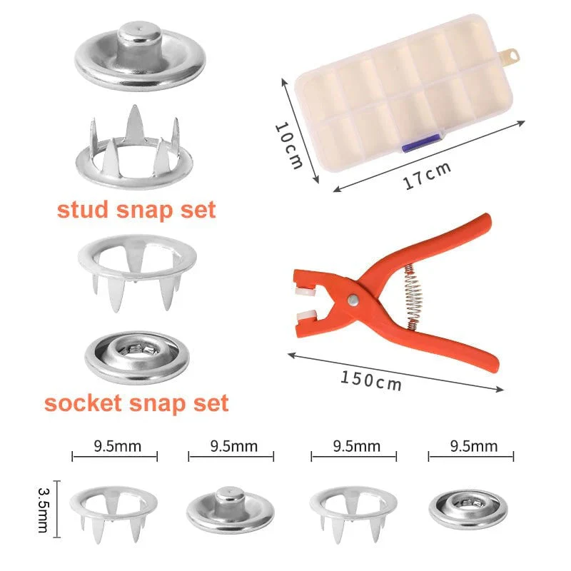 Sakerplus Metal Snap Fastener Tool Set - Image 3