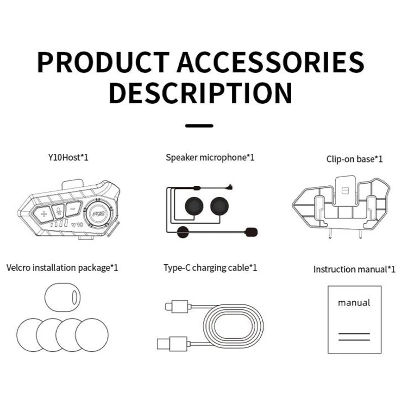 Sakerplus Motorcycle Bluetooth Helmet Headset - Image 14