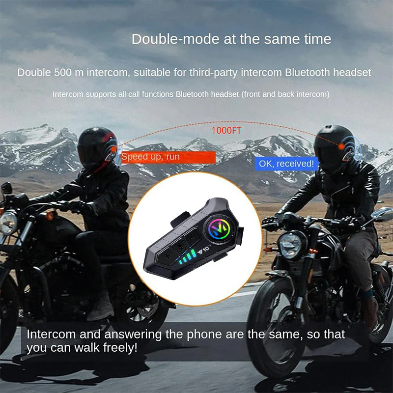 Sakerplus Motorcycle Bluetooth Helmet Headset - Image 5