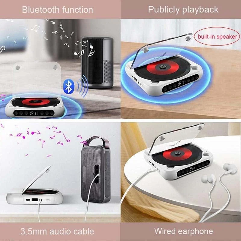 Sakerplus® Portable Bluetooth CD Player - Image 4