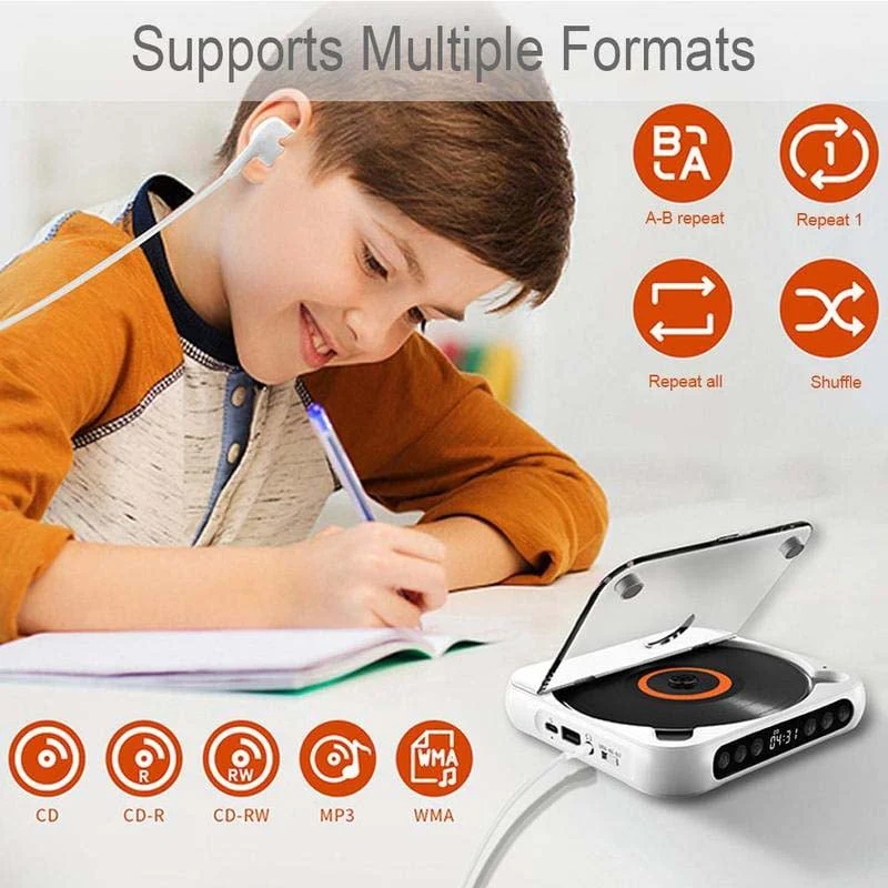 Sakerplus Portable Bluetooth-compatible CD Player - Image 5