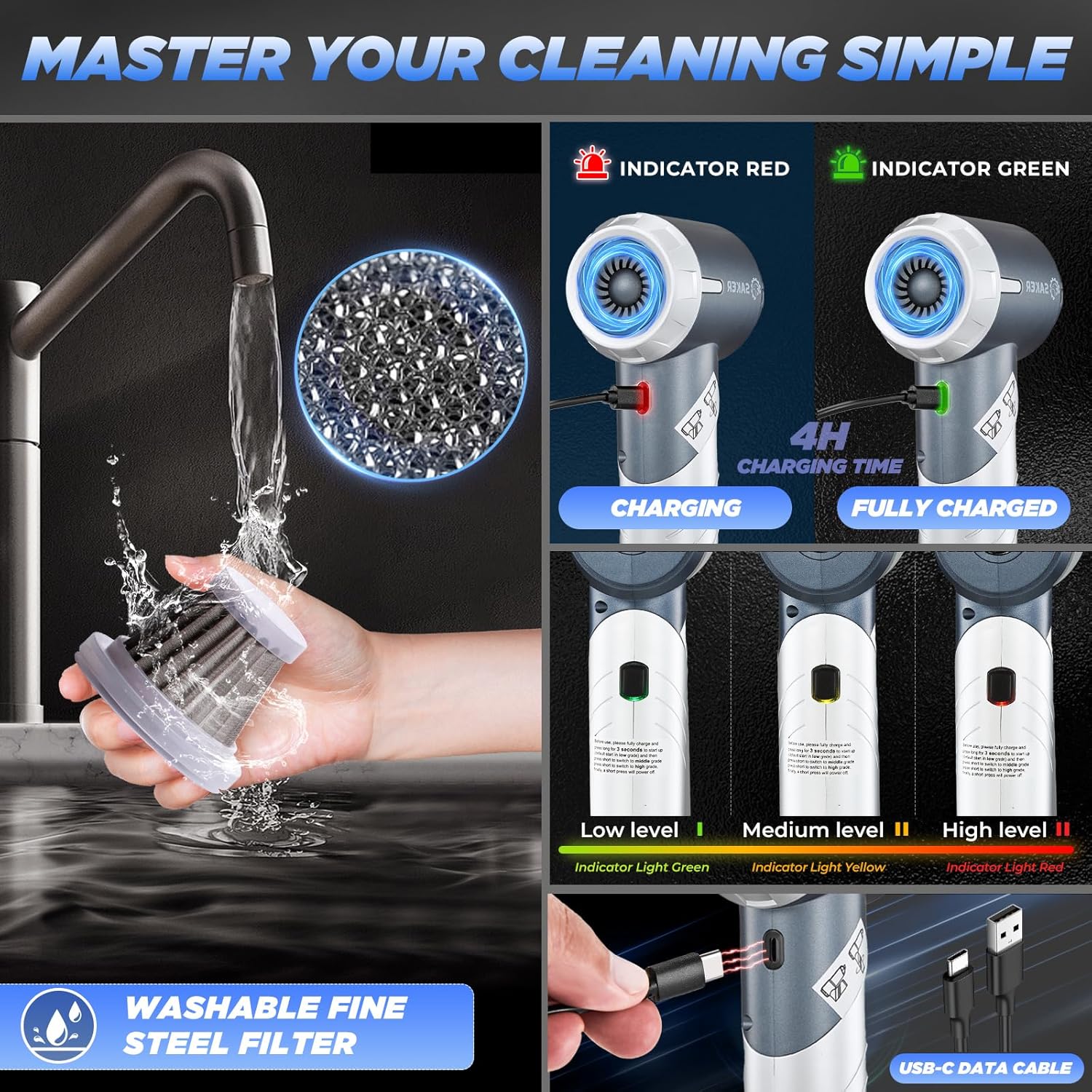 Sakerplus Portable Cordless Car Vacuum - Image 15