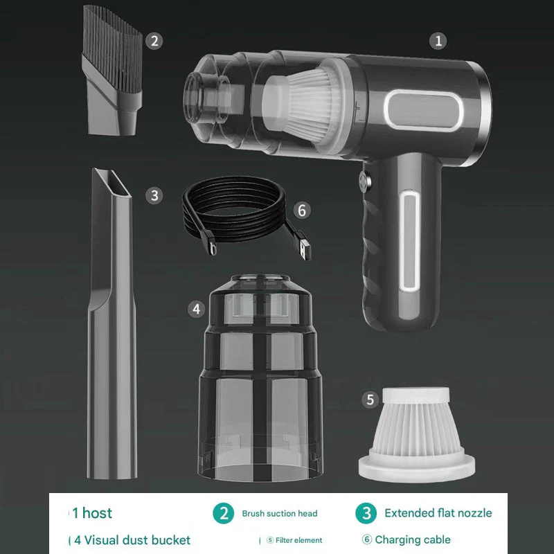 Sakerplus Portable Handheld Car Vacuum Cleaner - Image 4