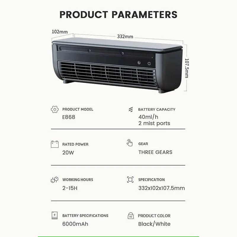 SakerplusĀ® Portable Wireless Wall Mounted Air Conditioner - Image 3