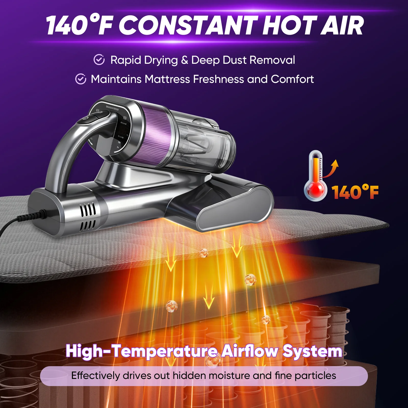Sakerplus Powerful UV Bed Vacuum Cleaner - Image 4