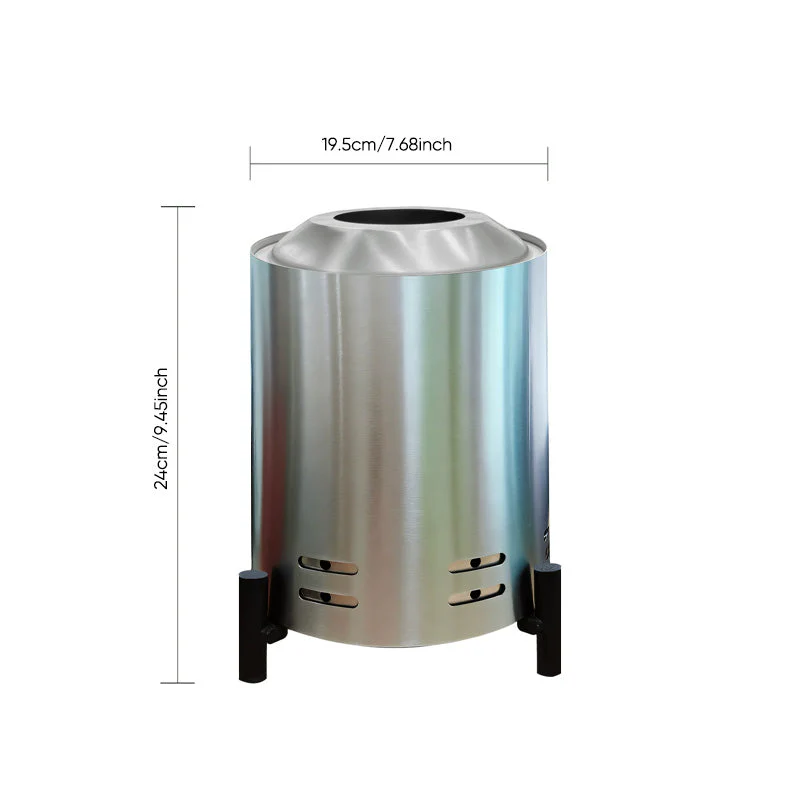 Sakerplus Tabletop Stainless Steel Fire Pit - Image 11