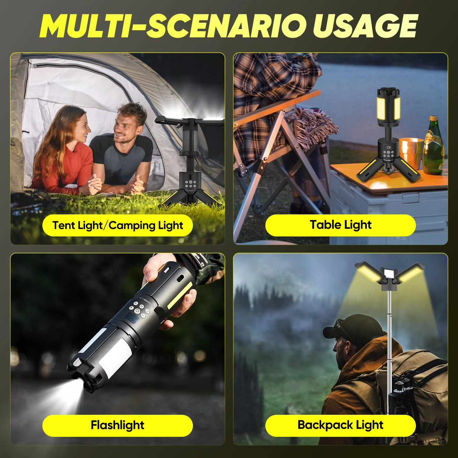 Sakerplus Telescopic Camping Lights with Stand - Image 3