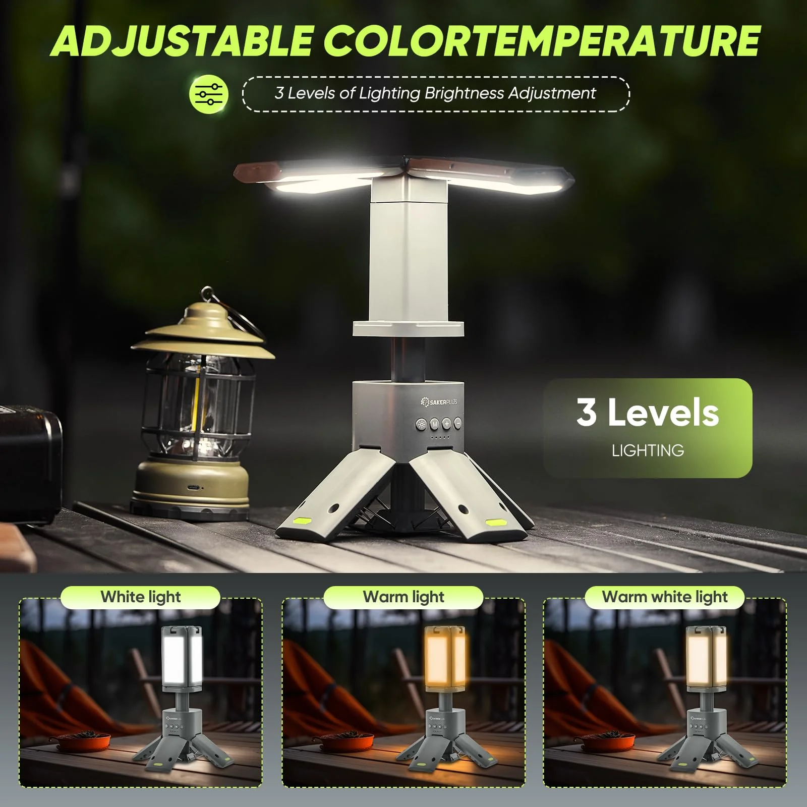 Sakerplus Telescopic Rechargeable Camping Lantern - Image 4