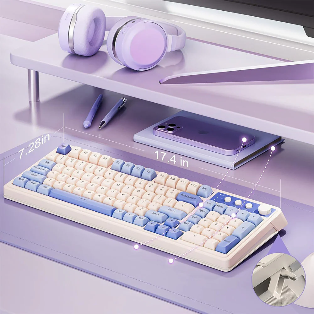 Sakerplus Tri-Mode RGB Gaming Keyboard - Image 10